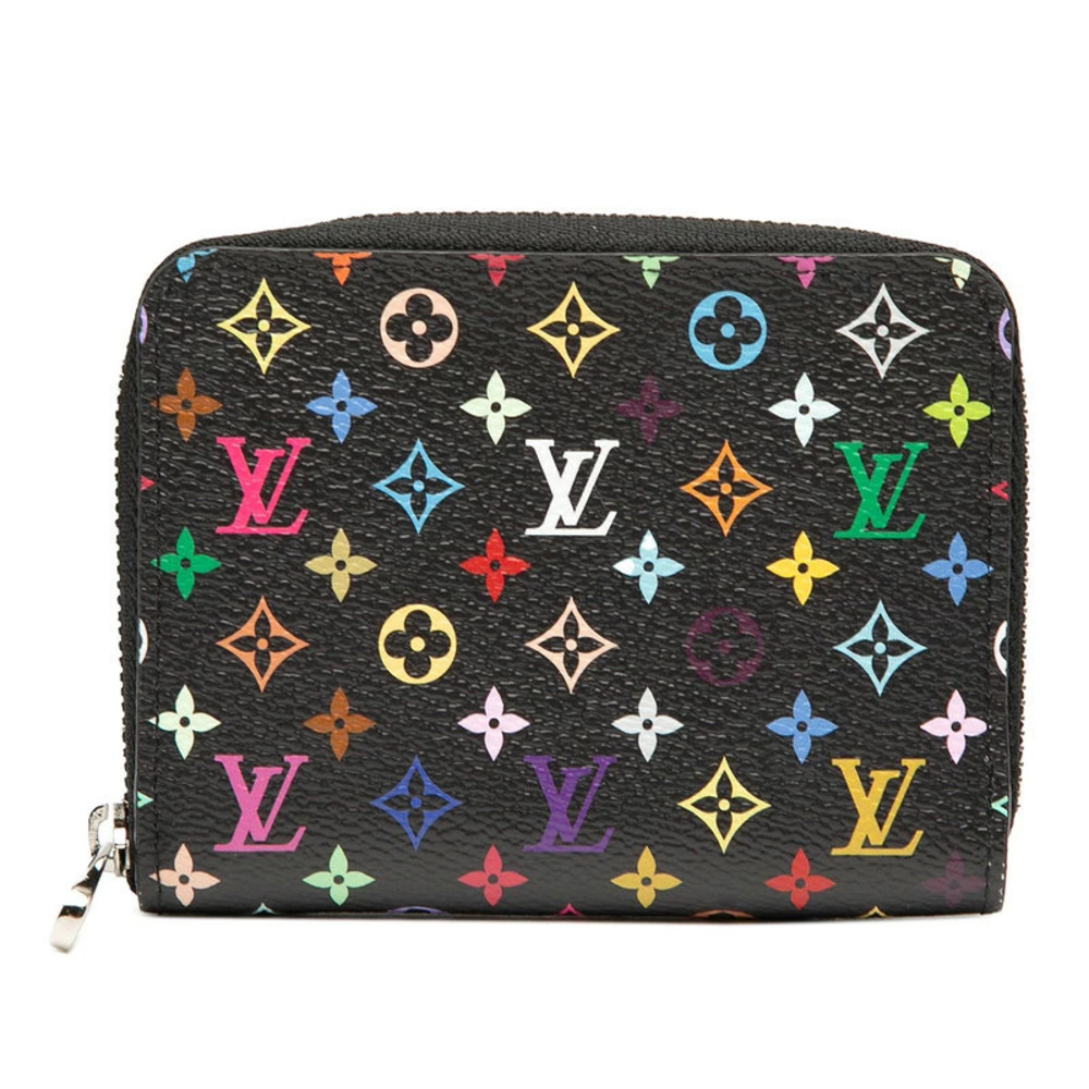 Louis Vuitton Takashi Murakami Monogram Multicolor Zippy Coin Case Black